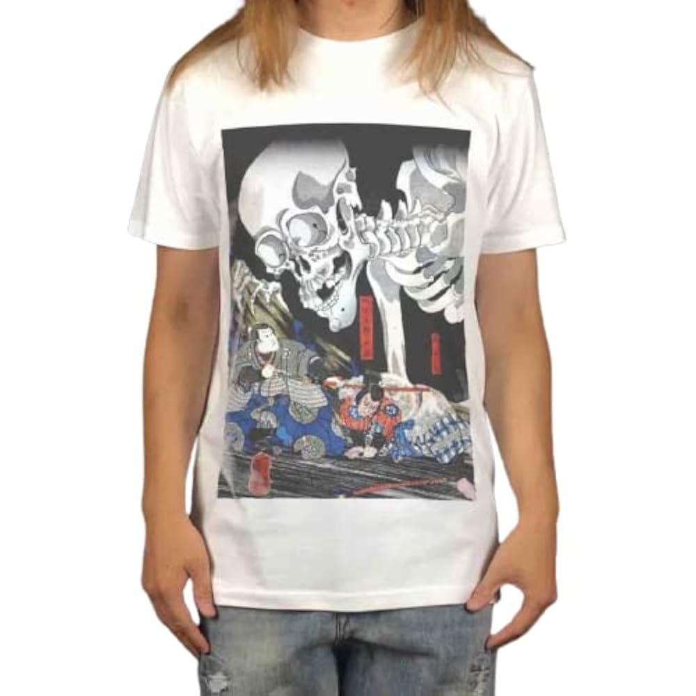 Amazon | グラフィク ビッグ プリント Tシャツ ハロウイン 歌川